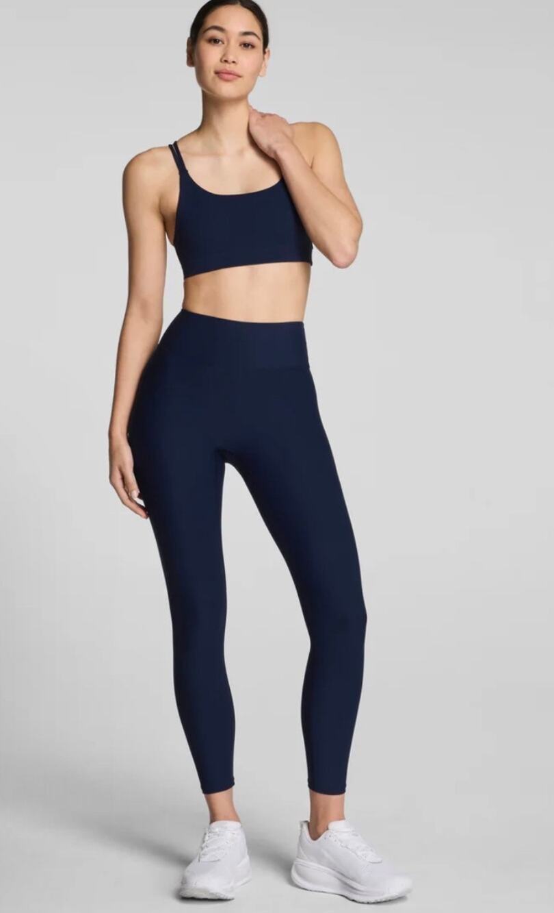 Spanx Womens small Navy Blue Tread look at me now seamless leggings
